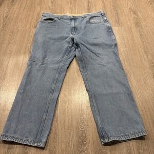 Duluth Trading Company Men's Carpenter Jeans Straight Leg Light Wash 42 x 30